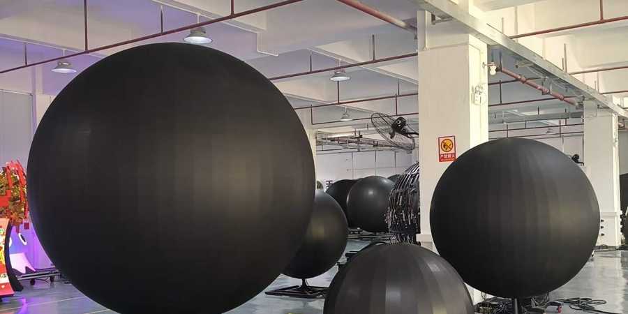 How an LED sphere is built: 24 cabinets, six radii
