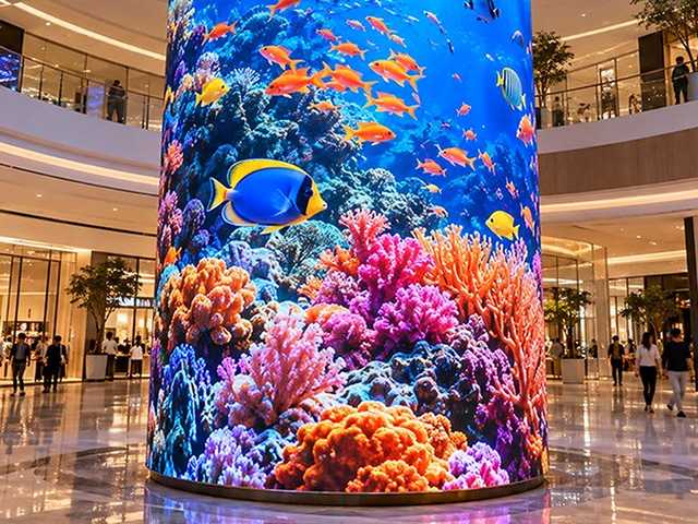 LED Cylinder Column — 300 to 1,200 mm